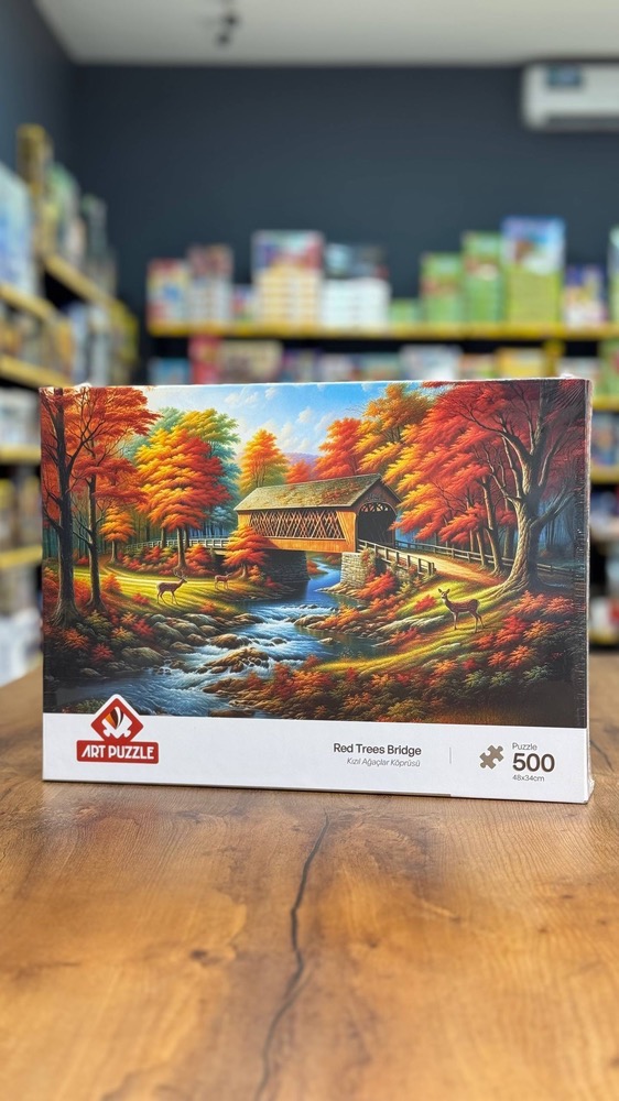 پازل 500 تکه آرت پازل مدل Red Trees Bridge كد 40514